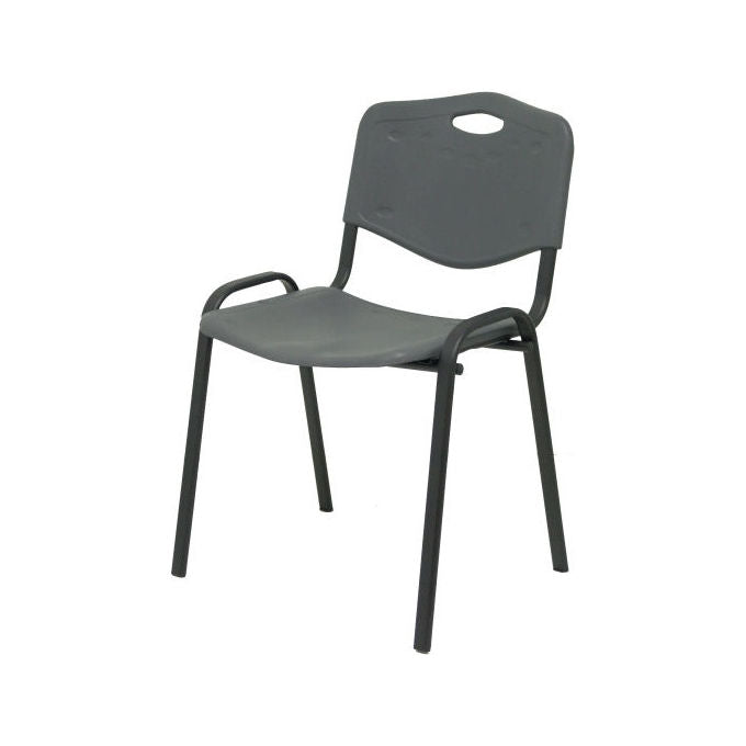 Piqueras y Crespo PACK226PTNI600 Robledo Confezione 2 Sedie Confidente Ergonomiche Impilabili Struttura Nera colore Grigio
