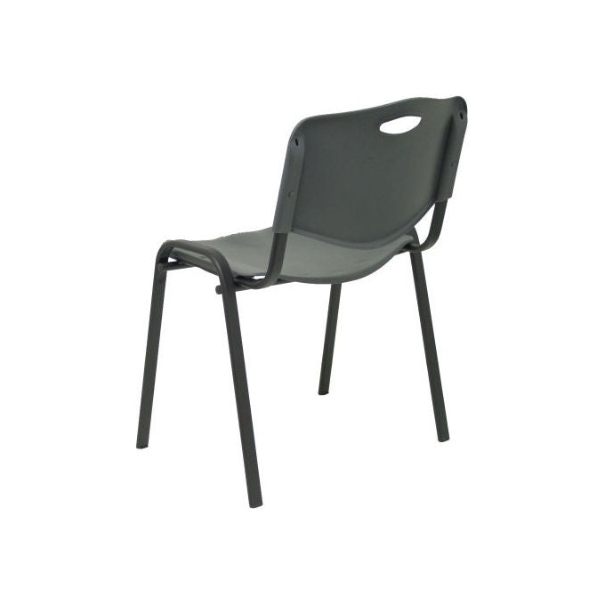 Piqueras y Crespo PACK226PTNI600 Robledo Confezione 2 Sedie Confidente Ergonomiche Impilabili Struttura Nera colore Grigio