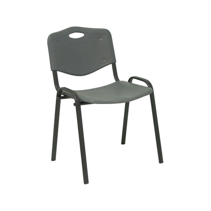 Piqueras y Crespo PACK226PTNI600 Robledo Confezione 2 Sedie Confidente Ergonomiche Impilabili Struttura Nera colore Grigio