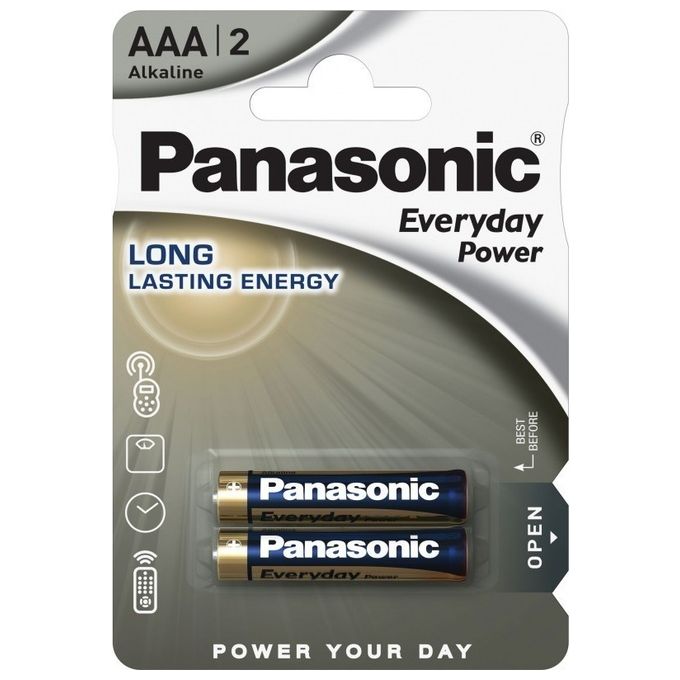 Panasonic LR03EPS-2BP Everyday Power Batteria Alcalina AAA LR03 1.5V 2 pezzi