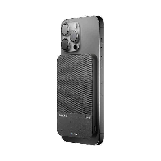 Native Union PB-5KMS-BLK-Q2 (Re)Classic Power Bank Magnetico Qi2 5000 mAh Ricarica Wireless 15W USB-C PD 20W colore Nero