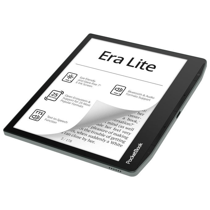 PocketBook PB710-9-WW Era Lite E-reader 7'' E-Ink 300 PPI 16 GB Wi-Fi Bluetooth IPX4 colore Stone Green