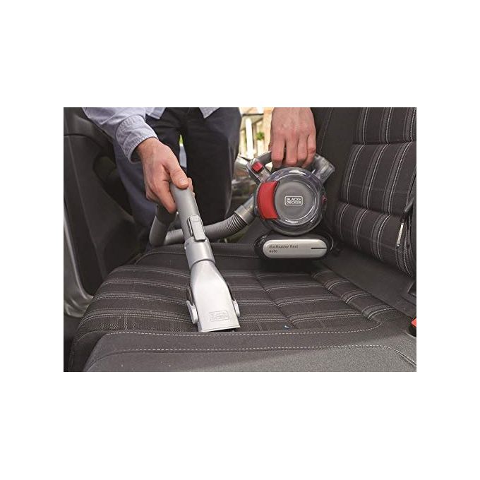 Black+Decker PD1200AV-XJ Dustbuster Flexi Aspirapolvere per Auto  0,56 L 12 V Tecnologia Ciclonica Grigio-Rosso
