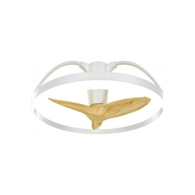 Perenz Ventilatore da Soffitto Bianco Legno con Telecomando LED Diametro 60 cm