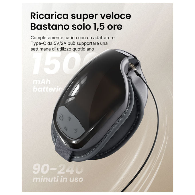 Renpho, Massaggiatore Occhi Eyeris 3, Controllo Vocale, Maschera Gel Raffreddante, Bluetooth