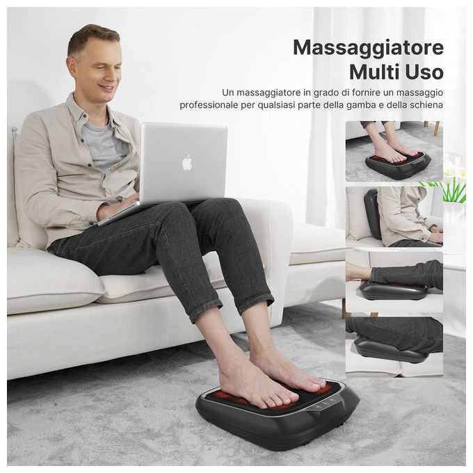 Renpho, Massaggiatore Shiatsu per Piedi con Calore, Telecomando, Calzari Lavabili