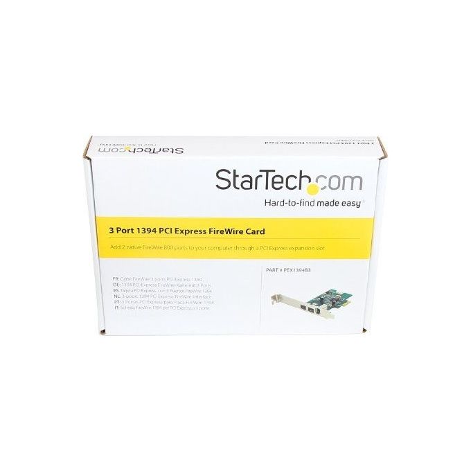 StarTech.com Scheda Pci Express Firewire 2b 1a 1394 A 3 Porte