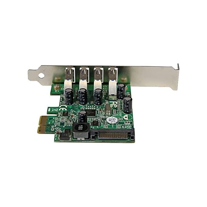StarTech.com Adattatore scheda controller PCI Express PCIe SuperSpeed USB 3.0 (5Gbps) a 4 porte con UASP Alimentazione SATA (PEXUSB3S4V) 4 Ext