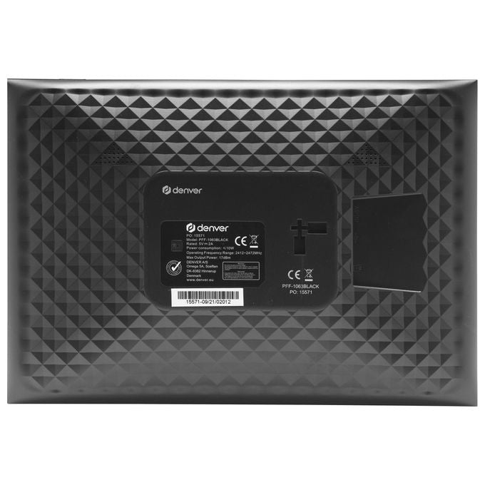 Denver PFF-1063BLACK FRAMEO Cornice per Foto Digitale 10.1'' Touchscreen IPS 1920 x 1200 Pixel Wi-Fi Memoria Interna 16 GB MicroSD JPEG Supportato colore Nero