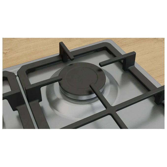 Bosch, Piano Cottura a Gas, 5 Fuochi, 75x52 cm, Acciaio Inox