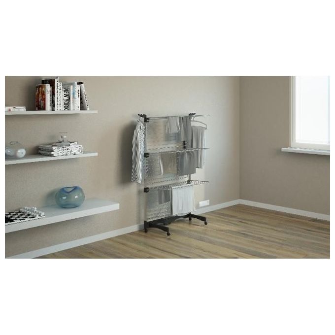 Colombo Stendibiancheria Vertical 40 In Alluminio Modulabile Con Porta Grucce Antiruggine Per Spazio Efficiente