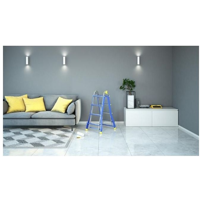 Colombo Scala PRATIC 5+5 In Acciaio-Alluminio Altezza Massima 4,6 M Gradini Zigrinati Piedini Antisdrucciolevoli