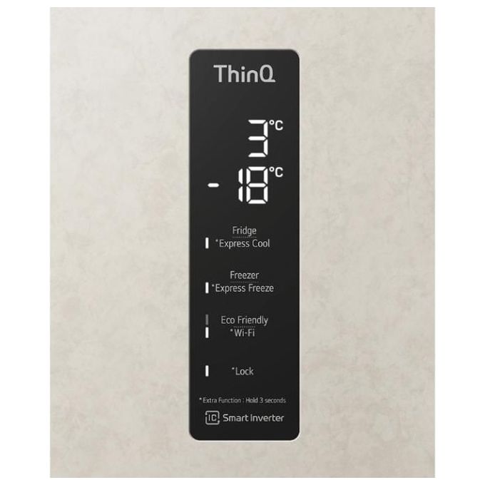 LG GBB567SECMN Frigorifero Combinato 462 L 185 cm Classe E 41 dB Total No Frost Wi-Fi colore Sabbia
