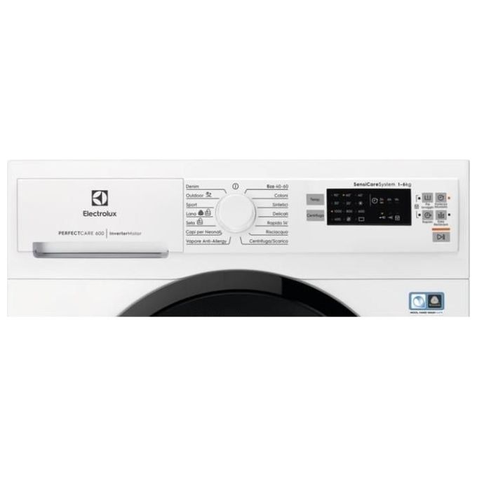 Electrolux EW6S560I Perfect Care 600 Lavatrice Slim Carica Frontale SensiCare Vapore Igienizzante Classe energetica D Capacita' di carico 6 Kg Centrifuga 1000 giri Motore Inverter