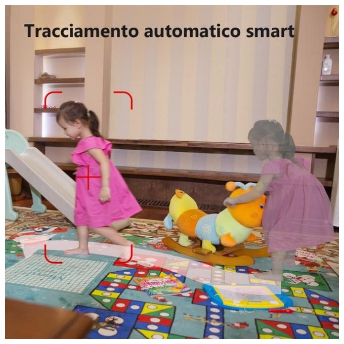 Imou Telecamera Wi-Fi Interno, 1080P Telecamera IP di Sorveglianza, Tracciamento del Movimento con Sirena, Baby Monitor con AI Rilevamento Umano, Audio Bidirezionale and Visione Notturna - A1 2mp 1920x1080p