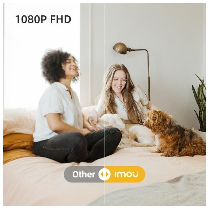 Imou Telecamera Wi-Fi Interno, 1080P Telecamera IP di Sorveglianza, Tracciamento del Movimento con Sirena, Baby Monitor con AI Rilevamento Umano, Audio Bidirezionale and Visione Notturna - A1 2mp 1920x1080p