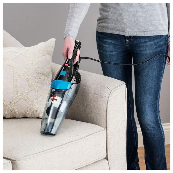 Bissell 2024N Featherweight Pro Eco Aspirapolvere a Stelo 2 in 1 Ciclonico senza Sacco 0.5 L 450 W 78 dB colore Titanio Blu