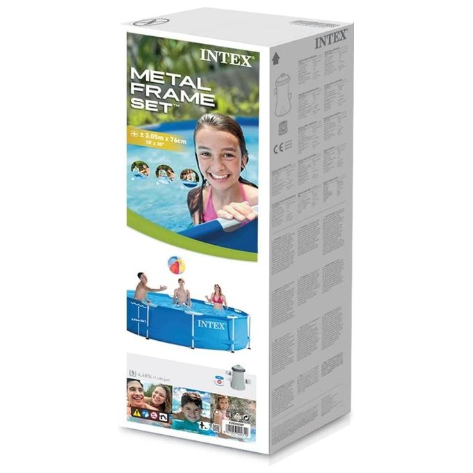 Intex Piscina Rotonda 28202UK 305x76cm con Pompa Filtro 1250 L-h Blu