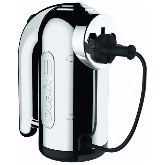 Dualit 89320 Sbattitore Manuale 400 W 4 Velocita' con Fruste Ganci e Punte Acciaio Inox Lucido colore Argento