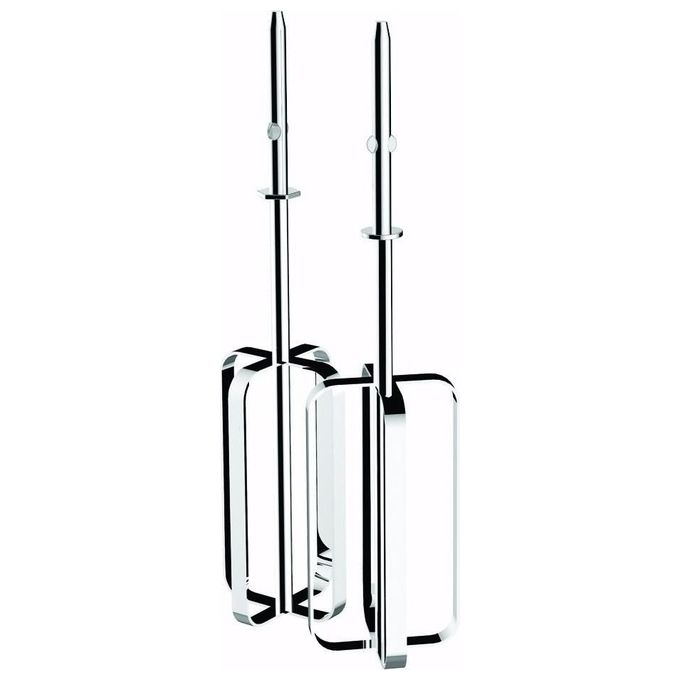 Dualit 89320 Sbattitore Manuale 400 W 4 Velocita' con Fruste Ganci e Punte Acciaio Inox Lucido colore Argento