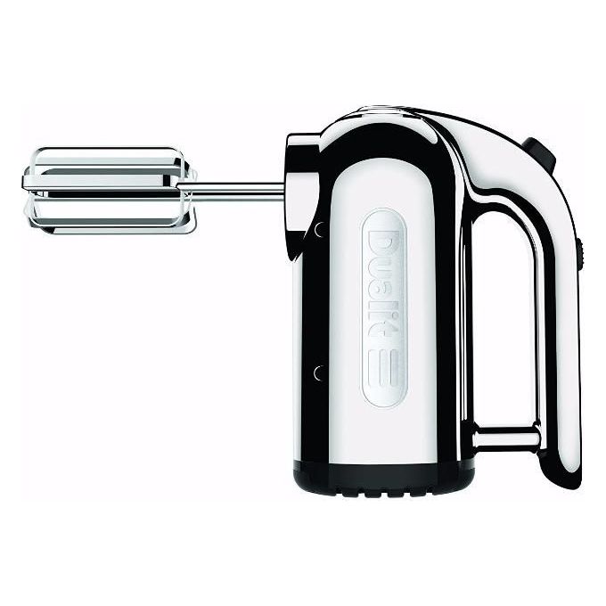 Dualit 89320 Sbattitore Manuale 400 W 4 Velocita' con Fruste Ganci e Punte Acciaio Inox Lucido colore Argento