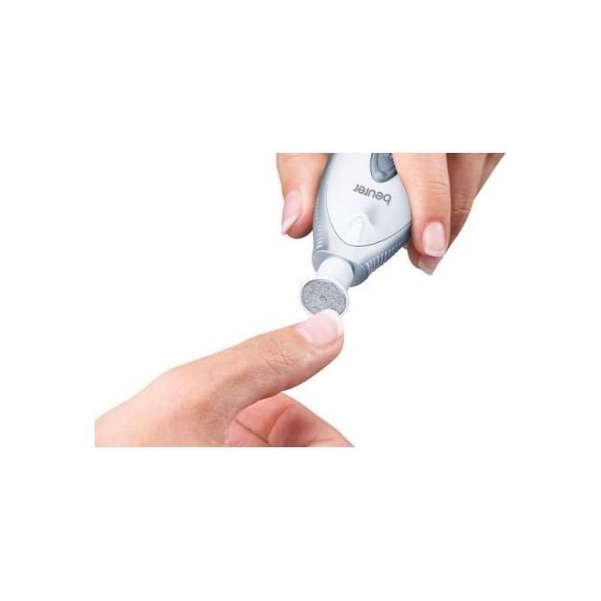 Beurer MP 41 Set per Manicure e Pedicure Fresa per unghie a regolazione continua per manicure e pedicure con 7 accessori e luce a LED