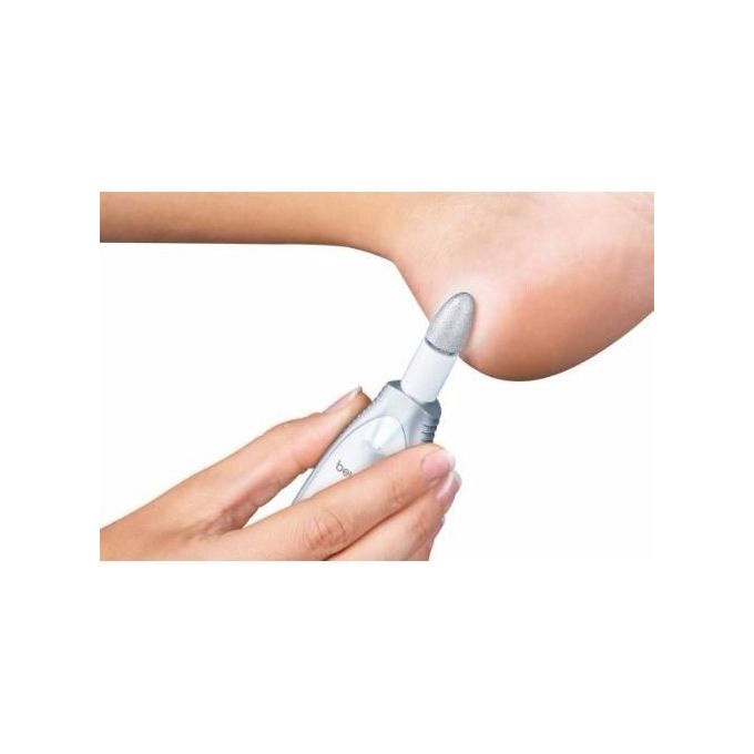 Beurer MP 41 Set per Manicure e Pedicure Fresa per unghie a regolazione continua per manicure e pedicure con 7 accessori e luce a LED
