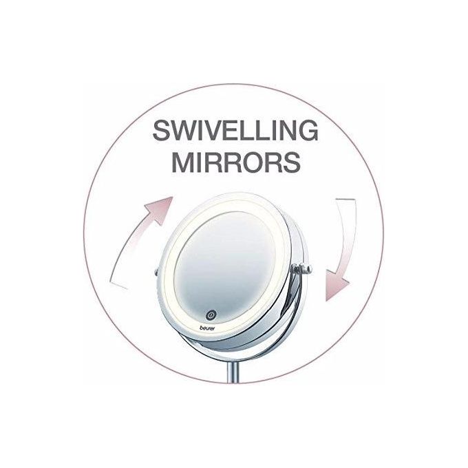 Beurer BS 55 Cosmetico Illuminato con Ingrandimento 7X Cromato