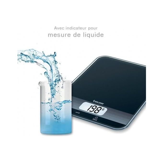 Beurer KS19 Bilancia da Cucina Elettronica 5 Kg precisione 1 g Display LCD Funzione Tara colore Nero