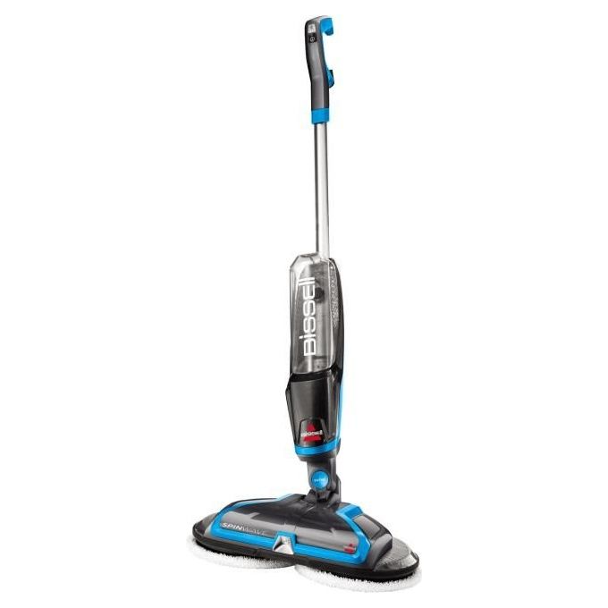 BISSELL 20522 SpinWave Lavapavimenti Mocio Elettrico Potenza 105 Watt Capacita' 0,83 Litri Grigio Titanio e Blue