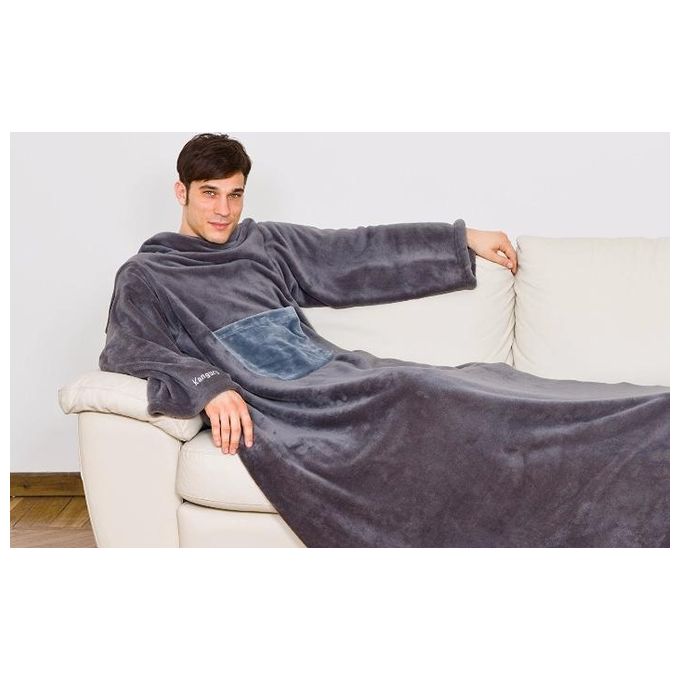 Kanguru Loft Deluxe Coperta con Maniche Grigio