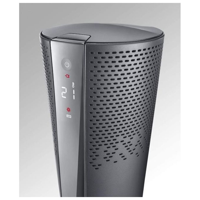 De'Longhi HFX85W20C - Purificatore d'aria per ambienti fino a 30 m², filtrazione HEPA, 60 dB, funzione riscaldamento-ventilazione, termostato digitale e telecomando, Bianco