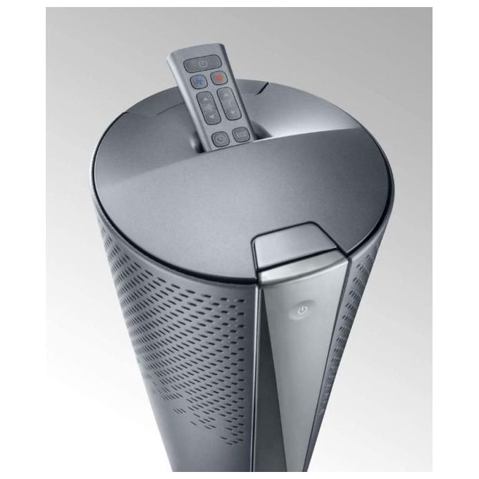 De'Longhi HFX85W20C - Purificatore d'aria per ambienti fino a 30 m², filtrazione HEPA, 60 dB, funzione riscaldamento-ventilazione, termostato digitale e telecomando, Bianco