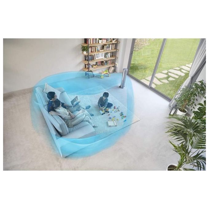 De'Longhi HFX85W20C - Purificatore d'aria per ambienti fino a 30 m², filtrazione HEPA, 60 dB, funzione riscaldamento-ventilazione, termostato digitale e telecomando, Bianco