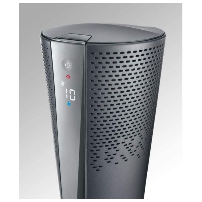 De'Longhi HFX85W20C - Purificatore d'aria per ambienti fino a 30 m², filtrazione HEPA, 60 dB, funzione riscaldamento-ventilazione, termostato digitale e telecomando, Bianco
