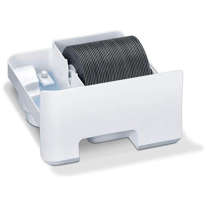 Beurer LR 330 - Purificatore d'aria per ambienti fino a 35 m², tecnologia 3‑strati (prefiltro + HEPA + carbone attivo), silenziosita' 20-50 dB, funzioni principali: umidificatore integrato 4,6 L, timer, modalita' automatica e notturna, Colore Bianco
