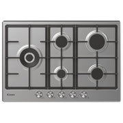 Candy CHG7WL4WTX Piano cottura Gas 74.5 cm 5 fuochi Doppia corona Accensione elettronica colore Acciaio inox