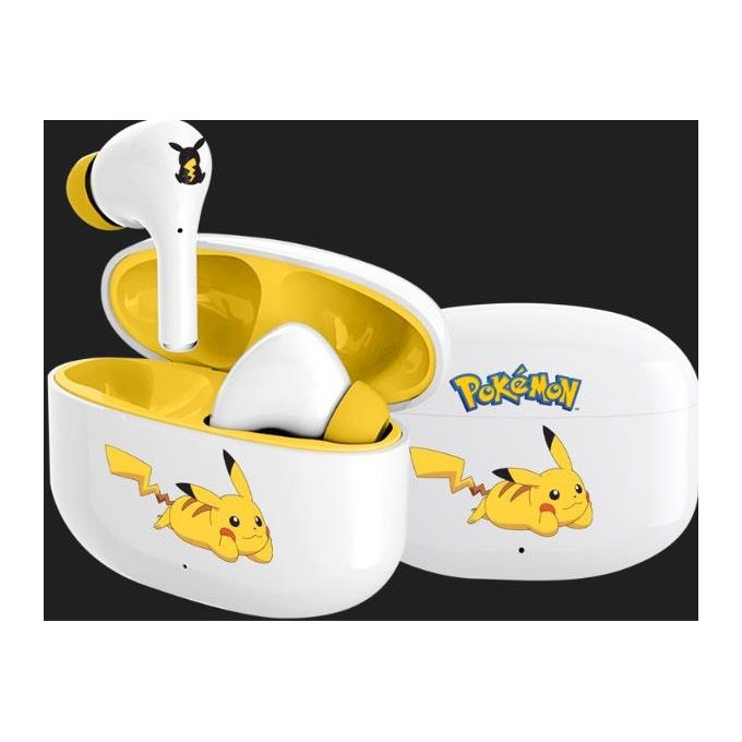 OTL PK1123 Pikachu Core TWS Auricolari Wireless Bluetooth 5.0 con Microfono Custodia di Ricarica USB-C colore Bianco
