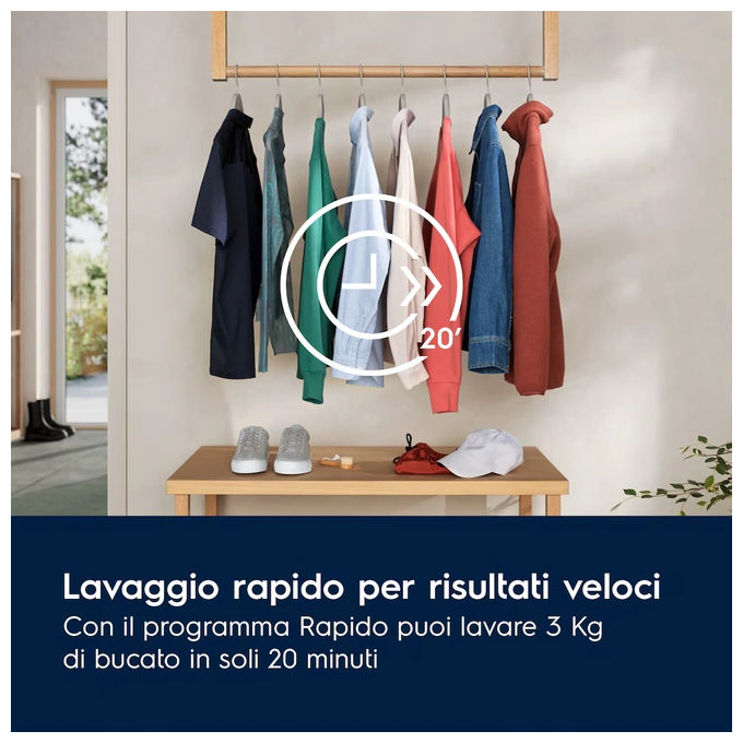Electrolux EW6F29G Serie 600 - Lavatrice a carica frontale 9 kg, 1400 rpm, Classe A, Tecnologia SensiCare, Programma Anti-Allergy, (84,7x59,7x63,6 cm), Bianco