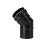 SAVE 2654101 Gomito per Stufa a Pellet 45° Acciaio Vetroporcellanato Diametro 10 cm colore Nero Opaco