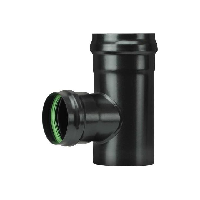 Save Fumisteria PN1005 8F PELLET LIGHT Ridotto 80 Tubo T Acciaio Smalto Porcellanato Diametri 10 10 8 mm Tipo F F colore Nero
