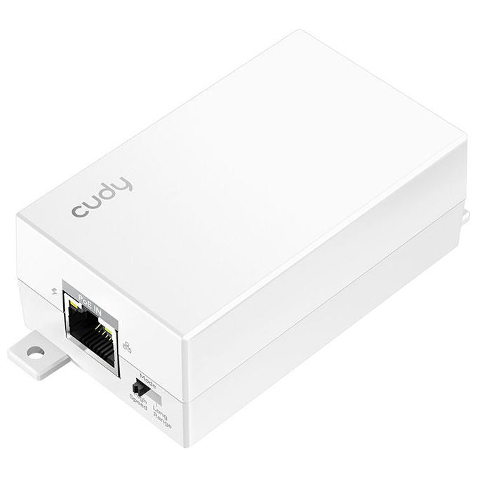 Cudy, Adattatore PoE Gigabit Ethernet, Estensore PoE+, Compatibile IEEE 802.3af-at, Bianco