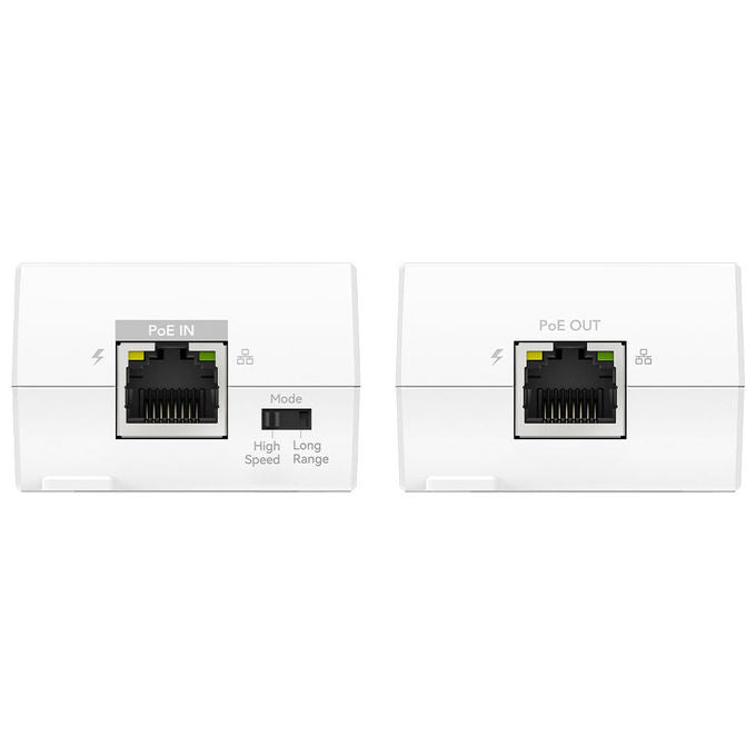 Cudy, Adattatore PoE Gigabit Ethernet, Estensore PoE+, Compatibile IEEE 802.3af-at, Bianco