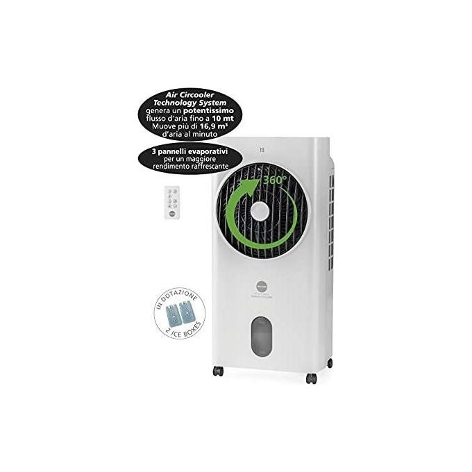 Macom 987 Power Cyclone Raffrescatore Evaporativo Portatile 60 W serbatoio 6 L per ambienti fino a 26 m² Touch Control Telecomando colore Bianco