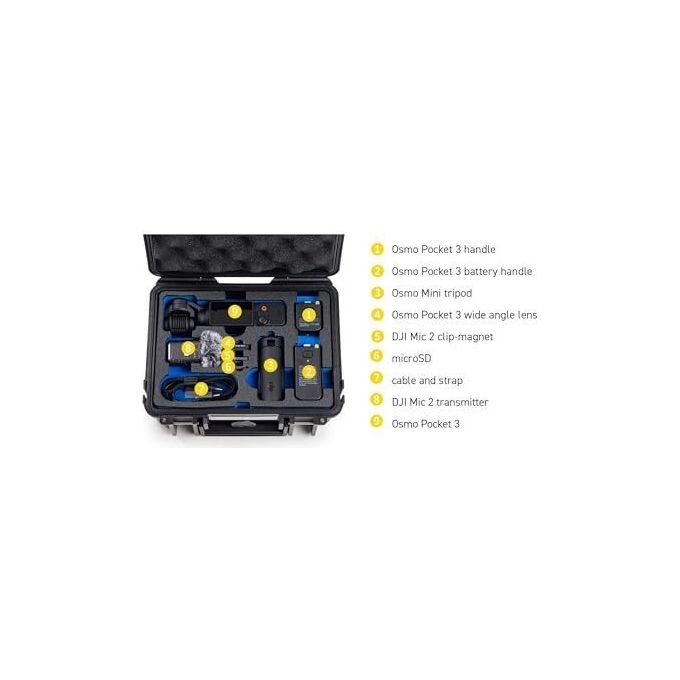 BandW PP.23.B.POCKET3 Outdoor Case Tipo 500 per DJI Osmo Pocket 3 Impermeabile IP67 Antipolvere Antishock colore Nero