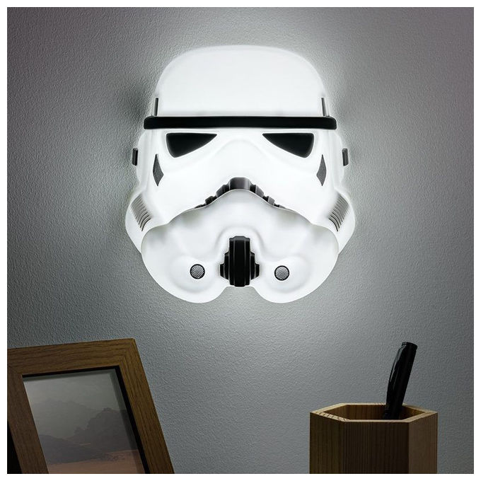 Paladone PP13340SW Star Wars Lampada Decorativa Maschera Stormtrooper LED 19cm colore Bianco