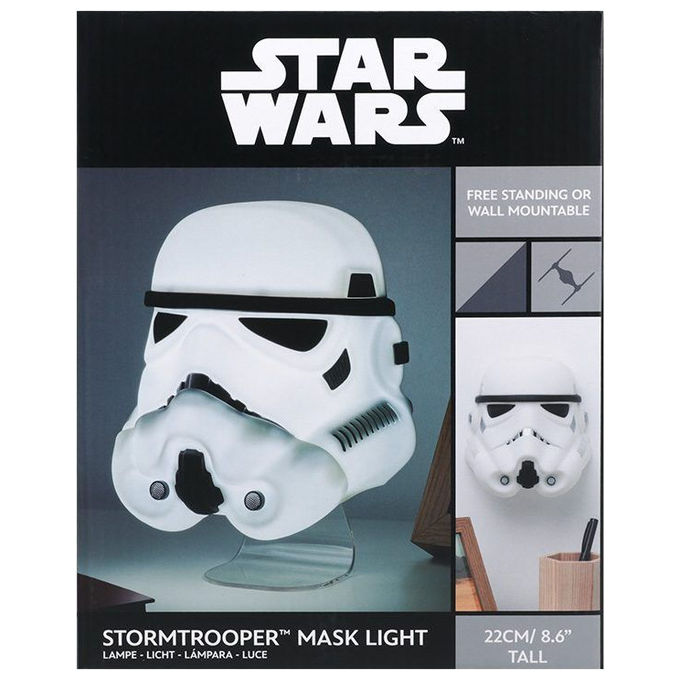 Paladone PP13340SW Star Wars Lampada Decorativa Maschera Stormtrooper LED 19cm colore Bianco