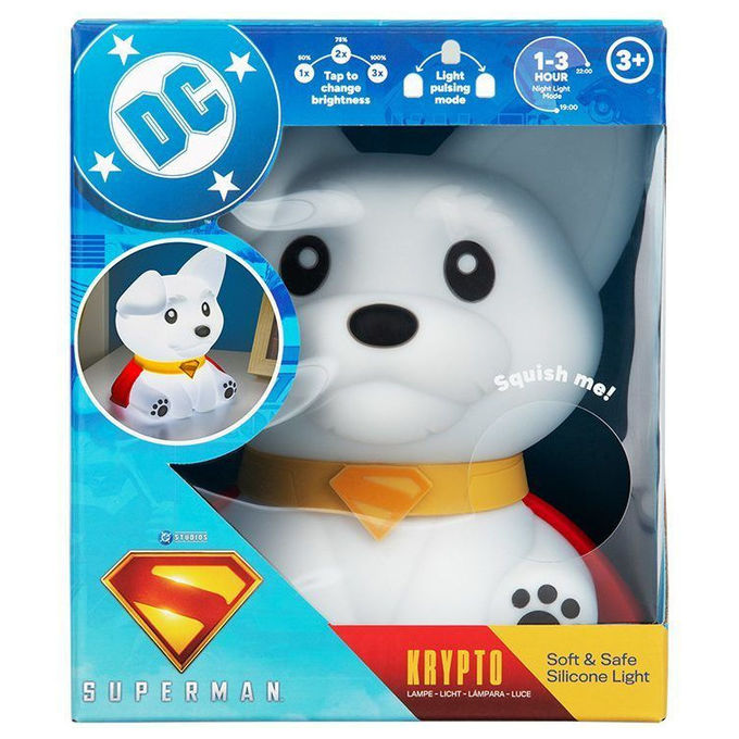 Paladone Products Luce Notturna Superman Krypto DC Comics Morbida in Silicone 17 cm