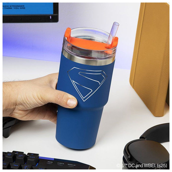 Paladone Products, Bicchiere da Viaggio Superman Theatrical Gamer, in Plastica