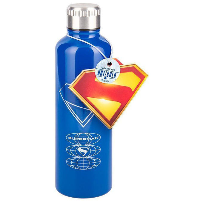 Paladone Products, Borraccia in Metallo, DC Comics Superman, 450ml, Acciaio Inossidabile